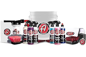 ADAM'S POLISHES Adam's Essential Car Wash Kit (17-Item) - Auto Detailing Car Care Cleaning Kit with Foam Gun & Bucket Car & Truck Lovers, Dads, Moms and DIYers