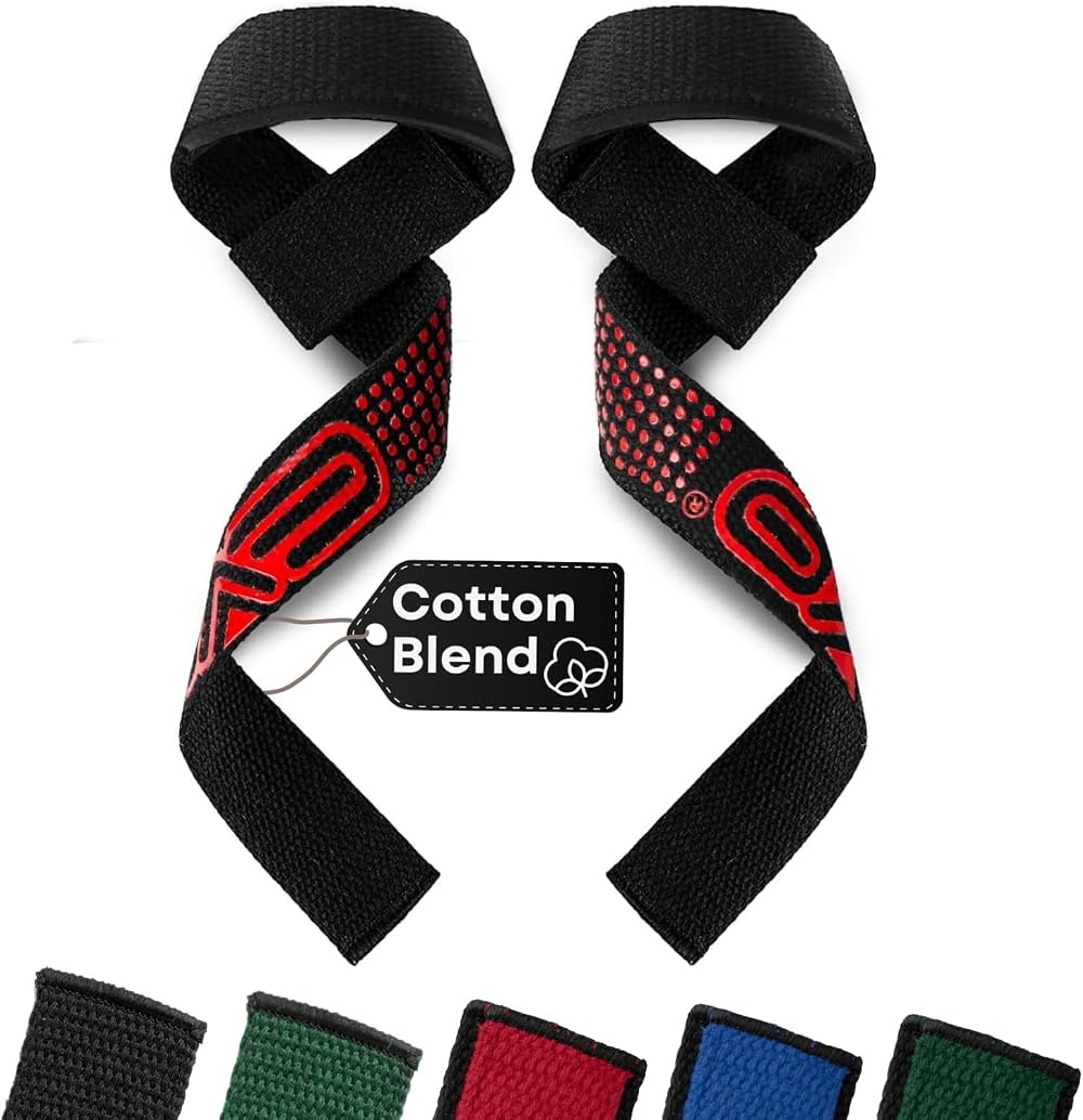 EVO Fitness Lifting Wrist Straps Anti Slip Neoprene Gel Pad Pair