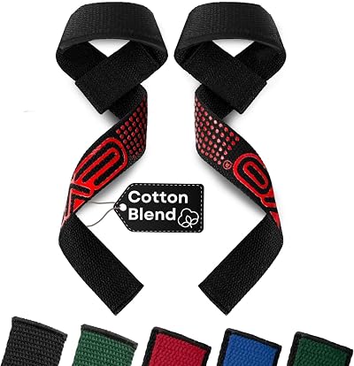 EVO Fitness Lifting Wrist Straps Anti Slip Neoprene Gel Pad Pair