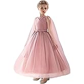 FGTWGS Flower Girls Tulle Dress Bridesmaid Formal Wedding Kids Pageant Princess Prom Birthday Party Ball Gown