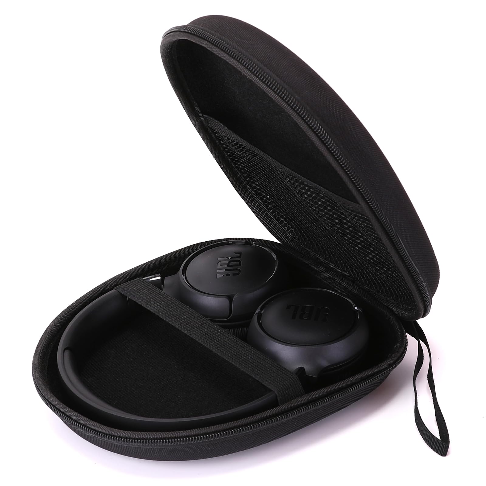 Ginsco Universal Headphone Case Compatible with JBL Tune 510BT 720BT, Sony WH-CH 720N/WH-CH520, Soundcore Q20/Q30 BERIBES KVIDIO TOZO etc, 1680D Oxford Travel Carrying Hard Shell Case Black