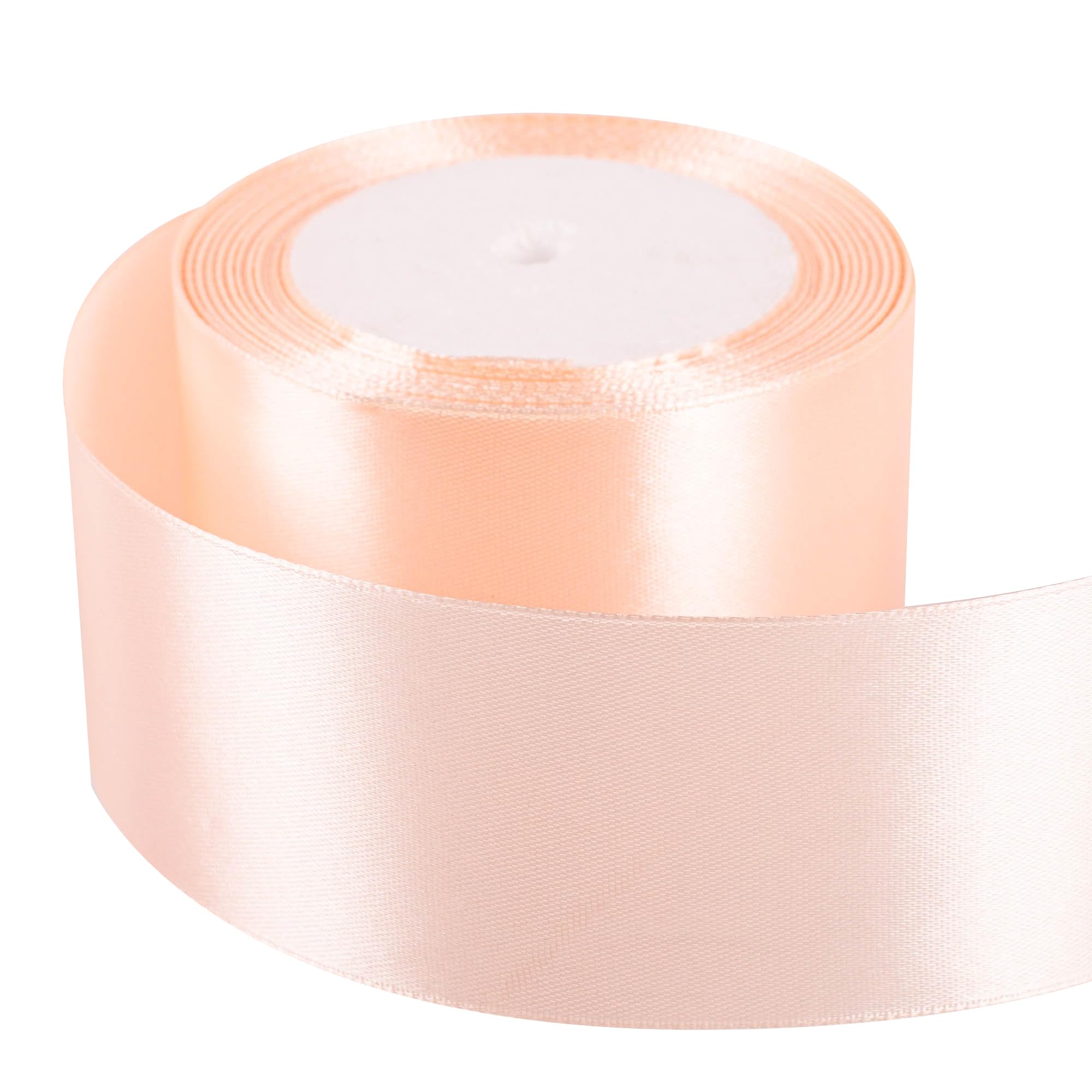 50mm Champagne Ribbon for Gift Wrapping 22M Thick Satin Ribbons Fabric 50mm for Christmas Day Decorative Ribbon, Gift Wrapping Ribbons for Crafting, Wedding Party Decoration