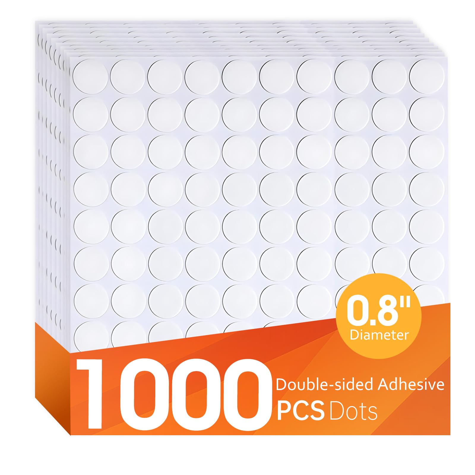 Photo 1 of AROIC 1000 Pcs Sticky Dots, 0.8" Poster Putty Adhesive Stickers for Wall Hanging Crafts Balloons Festival Party Decorations, Sticky Tack Round No Trace Double Sided Tape Dots Waterproof Small Stickers