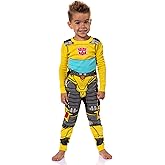 INTIMO Transformers Pajama Set Toddler Boy's 2 Piece Bumblebee Character Tight Fit Long Sleeve Sleepwear