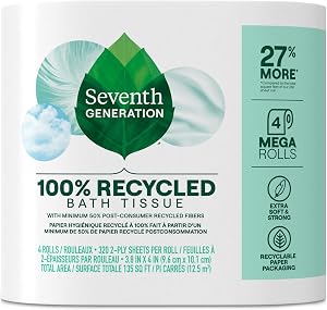 Seventh Generation Bath Tissue 4 Roll 320 Sheet, 320 CT
