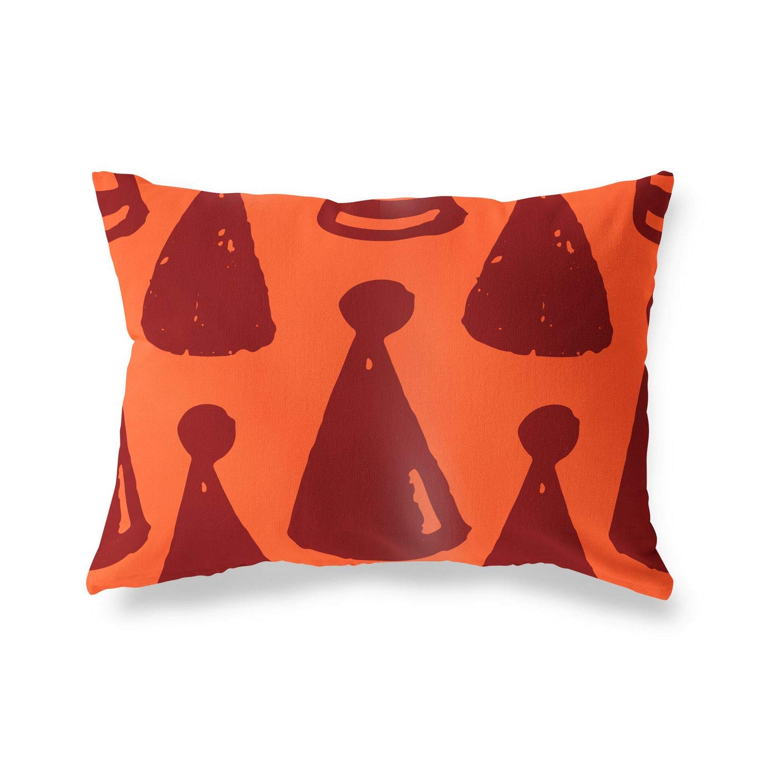 BonaMaison Decorative Cushion Cover, Orange Bordeux Throw Pillow Covers, Home Decorative Pillowcases for Livingroom, Sofa, Bedroom, Size: 45X60 Cm - Designed and Manufactured in Turkey