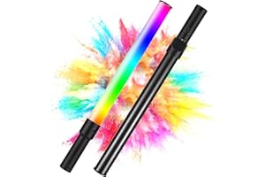 Andoer D2 Handheld RGB Light Tube LED Video Light Wand 2500K/5500K/8500K Dimmable 7 Colorful Light Effects Built-in Battery f