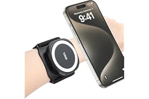 VRIG EXPRESS VRIG 360 Rotatable Magnetic Wristband Phone Holder, Wristband Cell Phone Holder, Magnetic Phone Holder, Compatible with magsafe iPhone 16 15 14 13 12 Pro Max Plus Mini