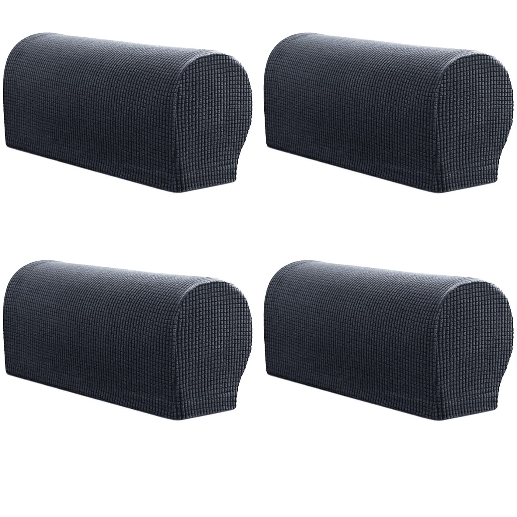 ESRISE Armrest Chair Covers, Set of 4 Stretch Armchair Couch Arm Rest Cover Anti-Slip Spandex Polyester Sofa Chair Arm Caps Slipcovers for Furniture Protector (Grey)
