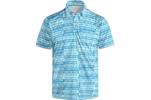 Lxopogk Golf Shirts for Men Funny Polo Shirt Short Sleeve Performance Moisture Wicking Quick Dry Mens Hawaiian Polo Shirt