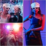 Dreamtop 3Pcs Silver Sequin Hat Set for Abba Women Disco Party Costume view 6