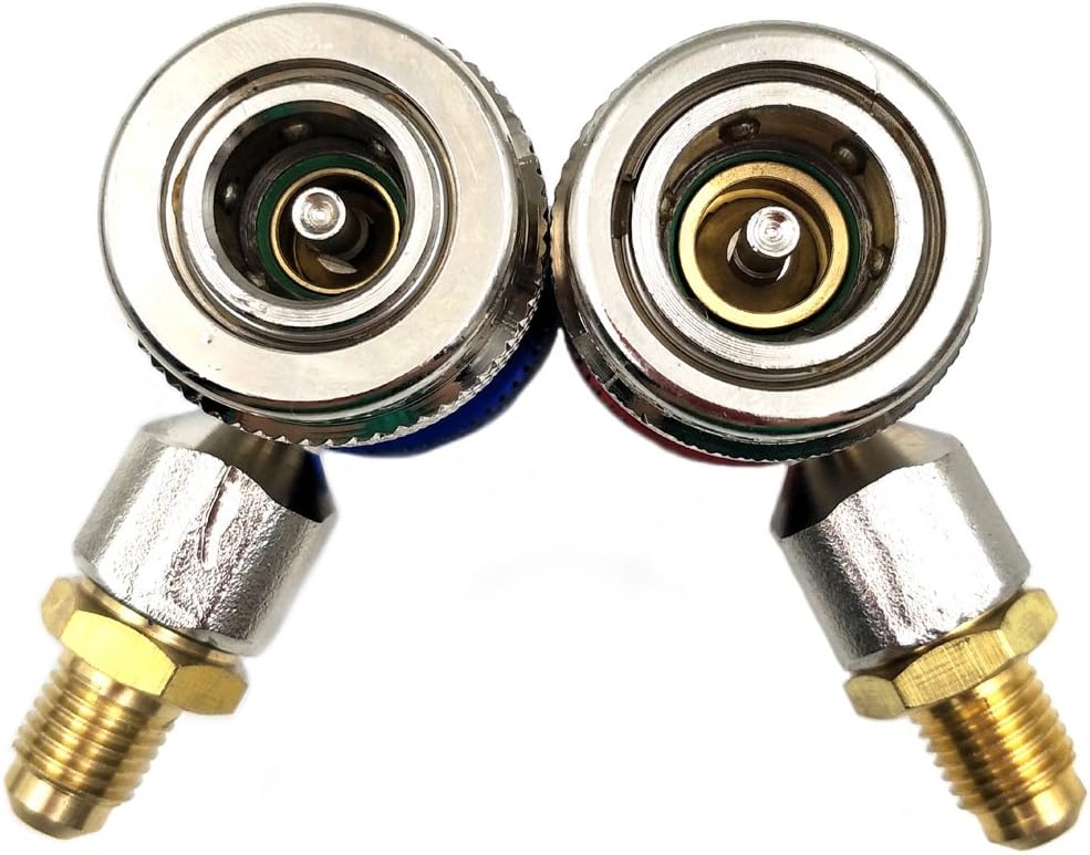 Nikauto 1Pair r134a High & Low Pressure Automotive Air Conditioning Quick Coupler Connector Adapters: Automotive