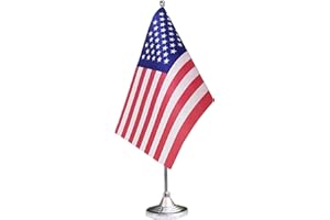 TIBIJOY Small Mini American Desk Flag Stand,USA Table Flags Holder,Miniature Desktop Flags,for Home Garden Office Decoration,Festival Events Celebration,Home Decoration,Office Decoration