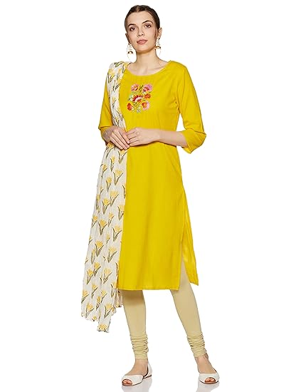 Women's Straight Kurti with Dupatta