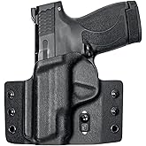Tulster OWB Contour Kydex Holster in Left Hand fits: M&P Shield/Plus 3.1" 9/40 | Optic Compatible Outside The Waistband Concealed Carry