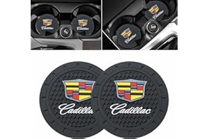 TACOMA Car Cup Coaster for Cadillac Recessed Silicone Cup Holder Coaster Interior Accessories 2.75in 2Pieces