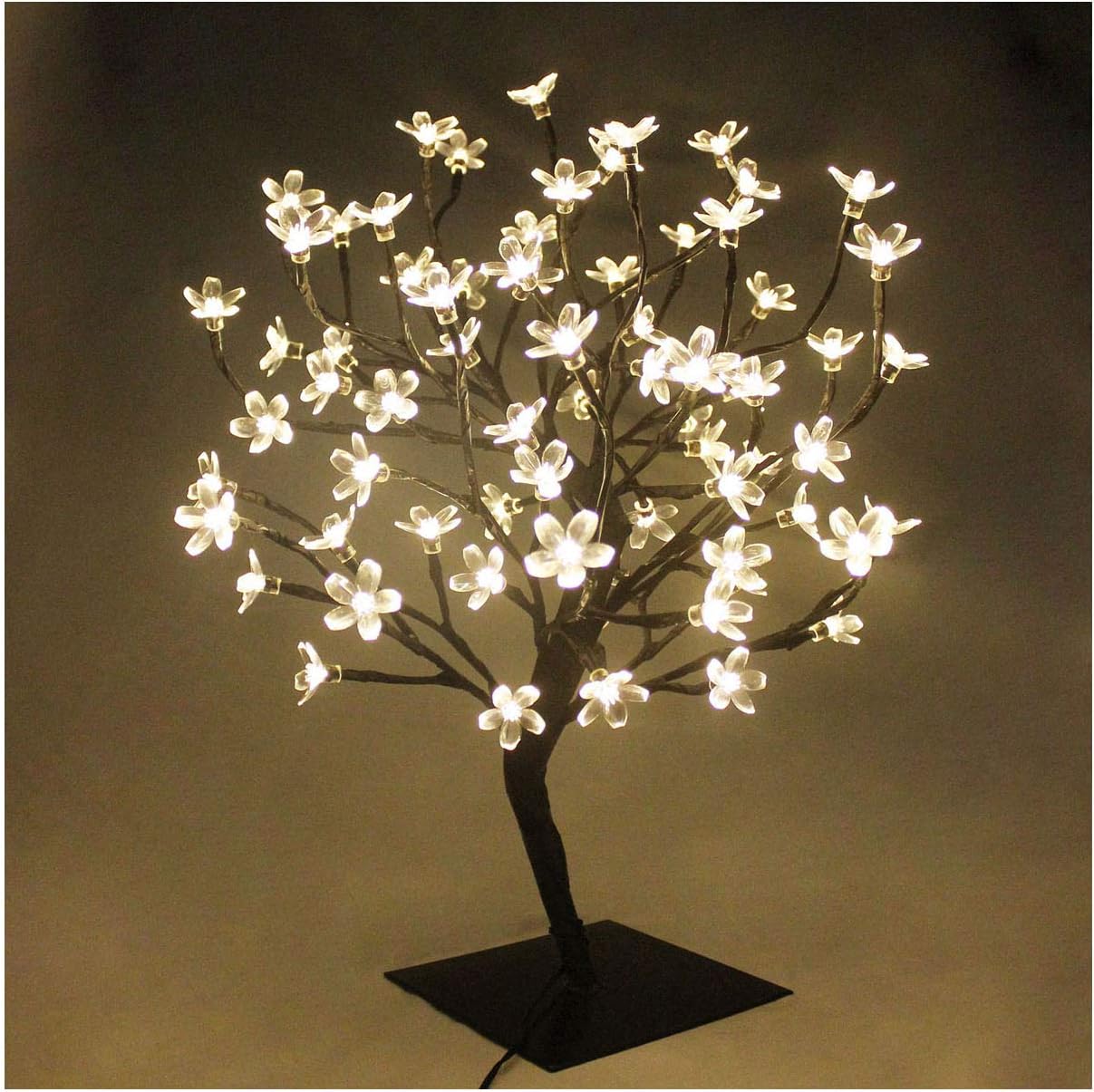 Albero Luminoso LED 108 Luci Multicolore – Lampada Da Comodino Touch, USB/Batteria, 50 Cm