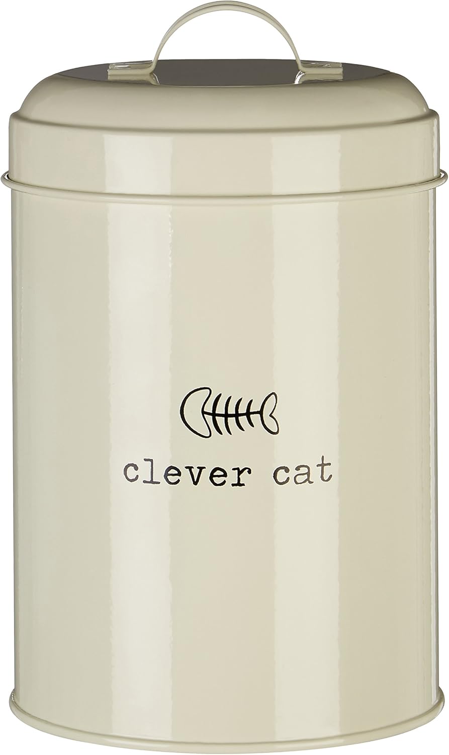 Premier Housewares Adore Pets Clever Cat Food Storage Canister, 1.2 L