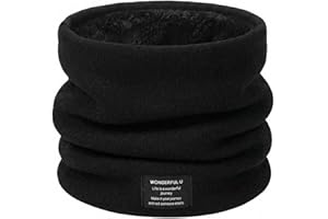 CAISIDIONG Winter Neck Gaiter Thermal Fleece-Lined Cold-Weather Scarf Wind-Block Face Cover Stretch Lightweight for Men Women