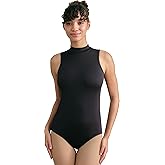 BAKPH Women’s Turtleneck Leotard for Dance Ballet Tank, Back Zipper, Full Front Lining