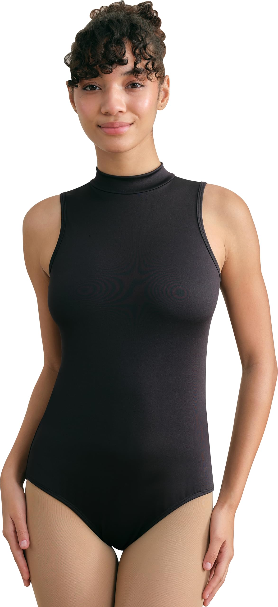 Photo 1 of BAKPH Women’s Turtleneck Leotard for Dance Ballet Tank, Back Zipper, Full Front Lining (M)