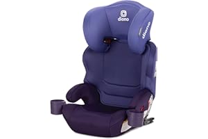 Diono Everett NXT High Back Booster Car Seat with Rigid Latch, Lightweight Slim Fit Design, 8 Years 1 Booster Seat, Purple Wildberry