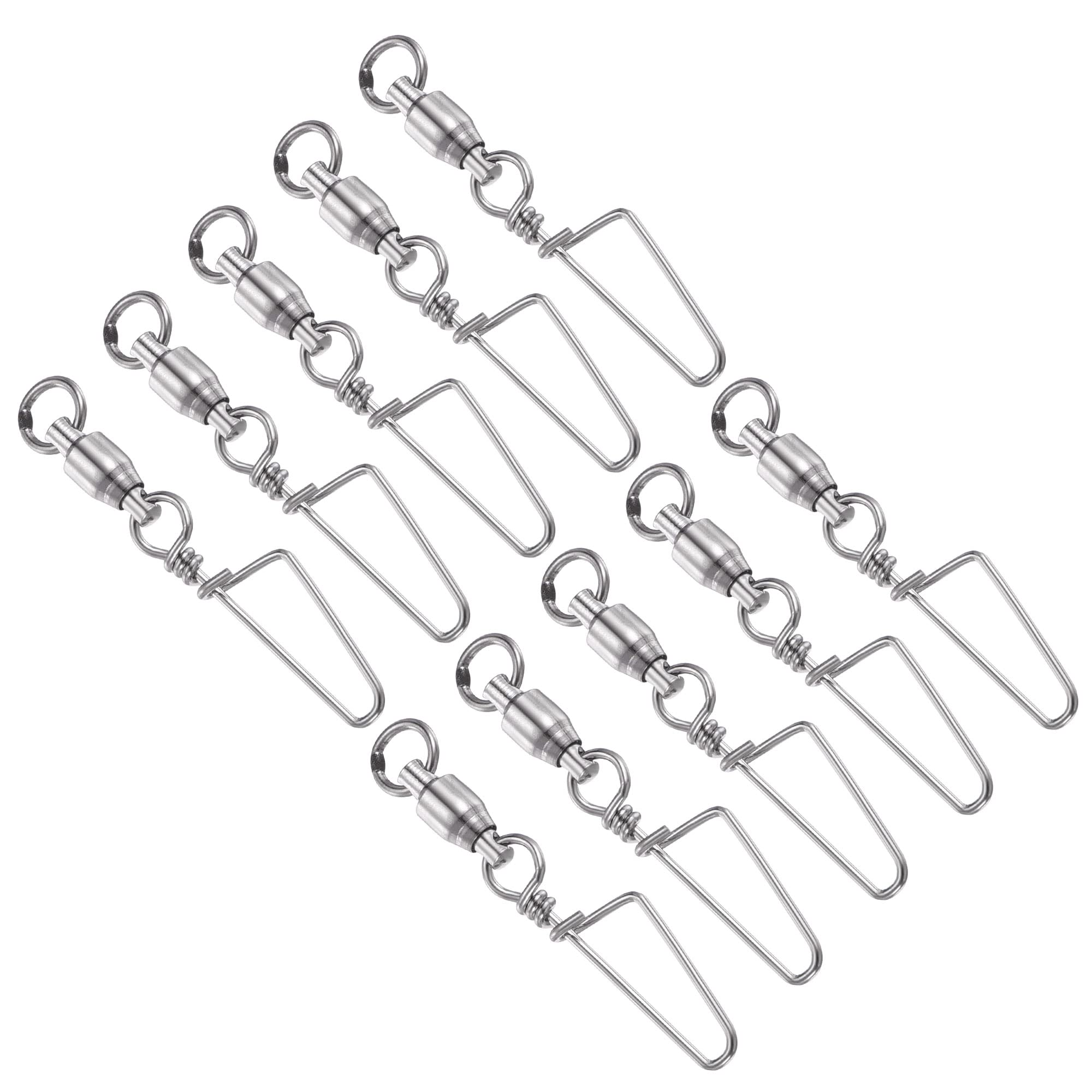 PATIKIL Fishing Snap Swivels, 40Pcs 44LBS Stainless Steel Ball Bearing Tackle for Saltwater Freshwater Fishing — image 1
