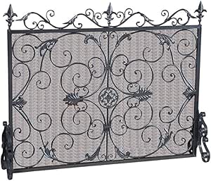 Pantalla Grande de Chimenea Negra, Cubierta de Protección de Chispa de