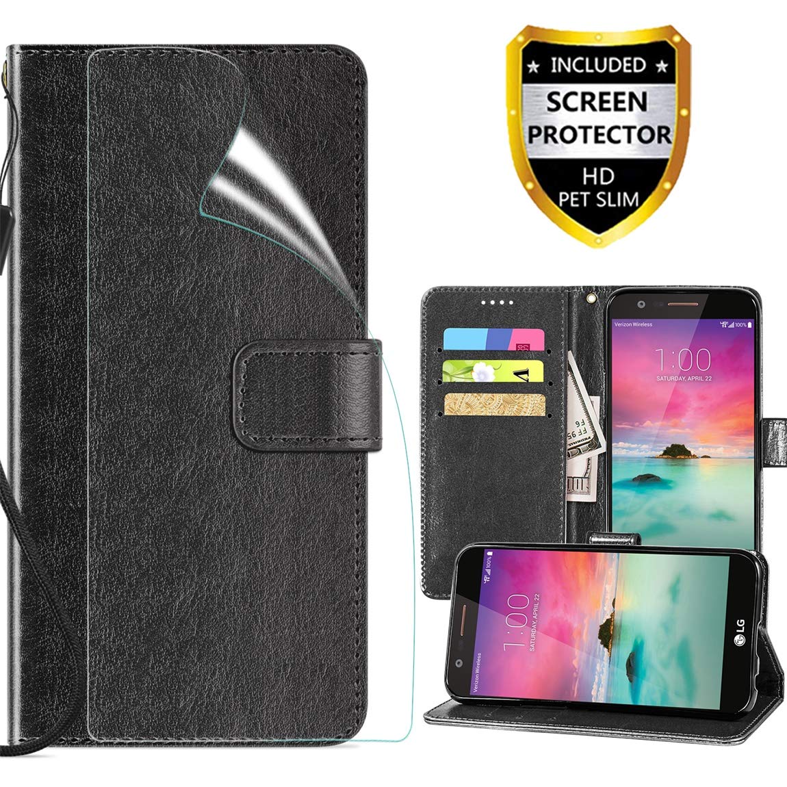 Best Lg Aristo 2 Wallet Case With Screen Protector