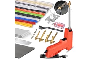 FGRSRZ 120W Plastic Welder, 5 Tips 3 in 1 Plastic Welding Kit, Plastic Repair Kit With 106pcs Welding Rods, 2-Speed Portable Gun Style Bumper Repair Kit For Plastic Welding, Car Bumper, Kayak Repair