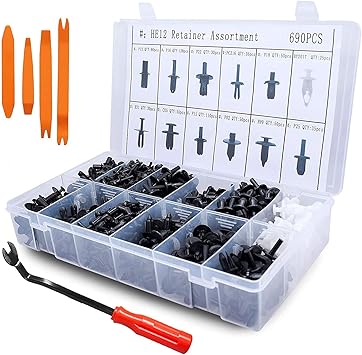 For Honda Ford Audi Auto Plastic Rivet Fasteners Car Bumper Fender Clips 110pcs