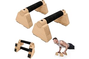Rolitwils Parallettes Bars - Wooden Calisthenics Equipment for Handstand Training, Push Up Bars & Calisthenics Bar - Handstan