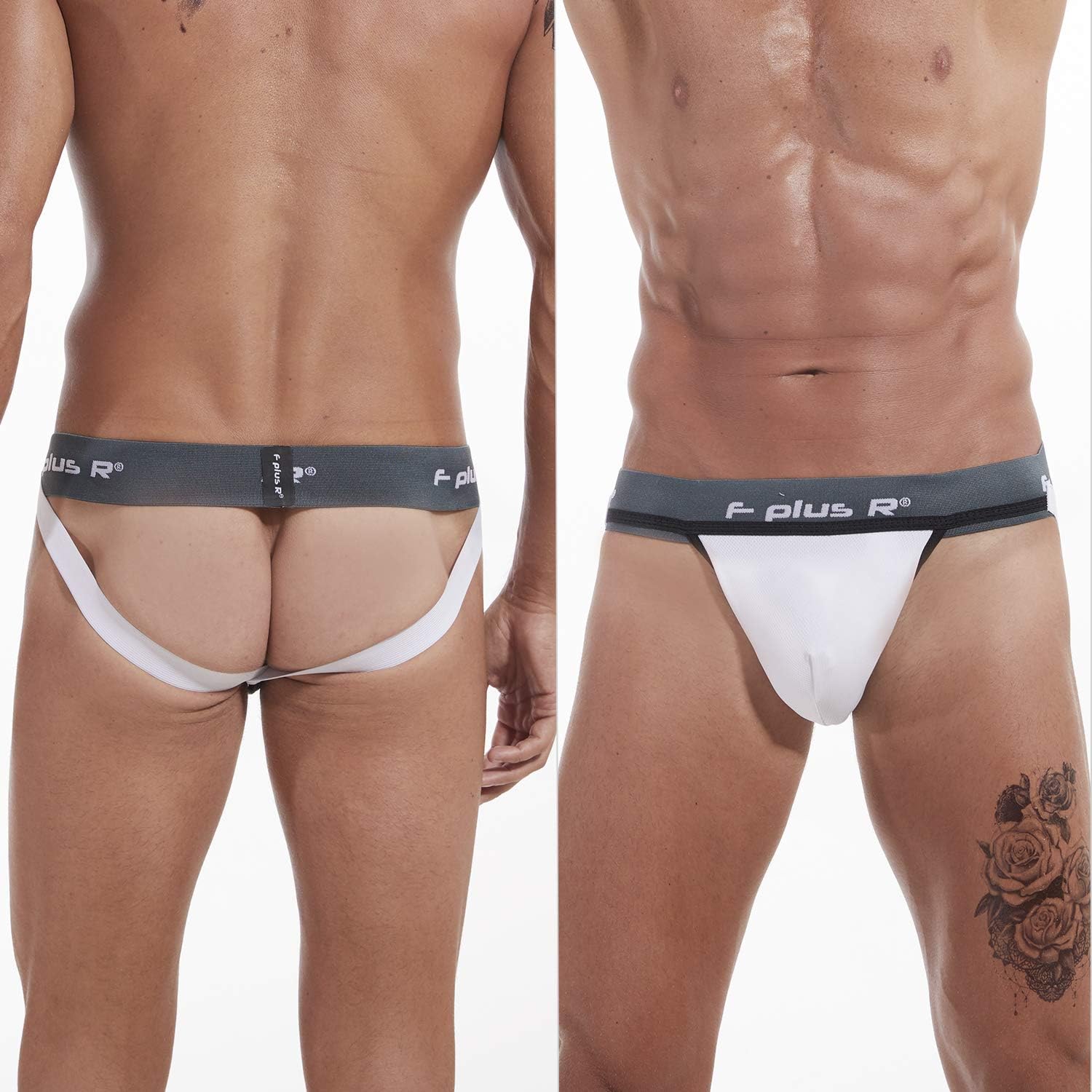 F plus R Men's Athletic Supporter Jockstrap with Cup Pocket 2 Inch Waistband at  Men’s Clothing store