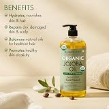 Majestic Pure Jojoba Oil 100% Organic Cold Pressed 236 ml Skin Hair Nails view 2