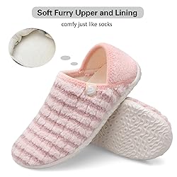 Fuzzy House Slippers for Women Men Indoor Closed