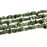 32 Inches 5-8mm Natural Green Canada Jade Chip Gemstones Free Form Tumbled Semi Precious Irregular Strand Drilled Stone Beads for Jewelry Making