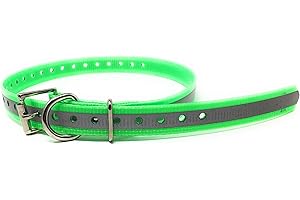 SPARKY PET CO Replacement Strap for Dogtra Collars - 3/4" Wide Ultra-Durable Dog E-Collar Replacement for Training, Bark, Shock, Electric, and GPS Collars - 28" Adjustable Length Reflective Green