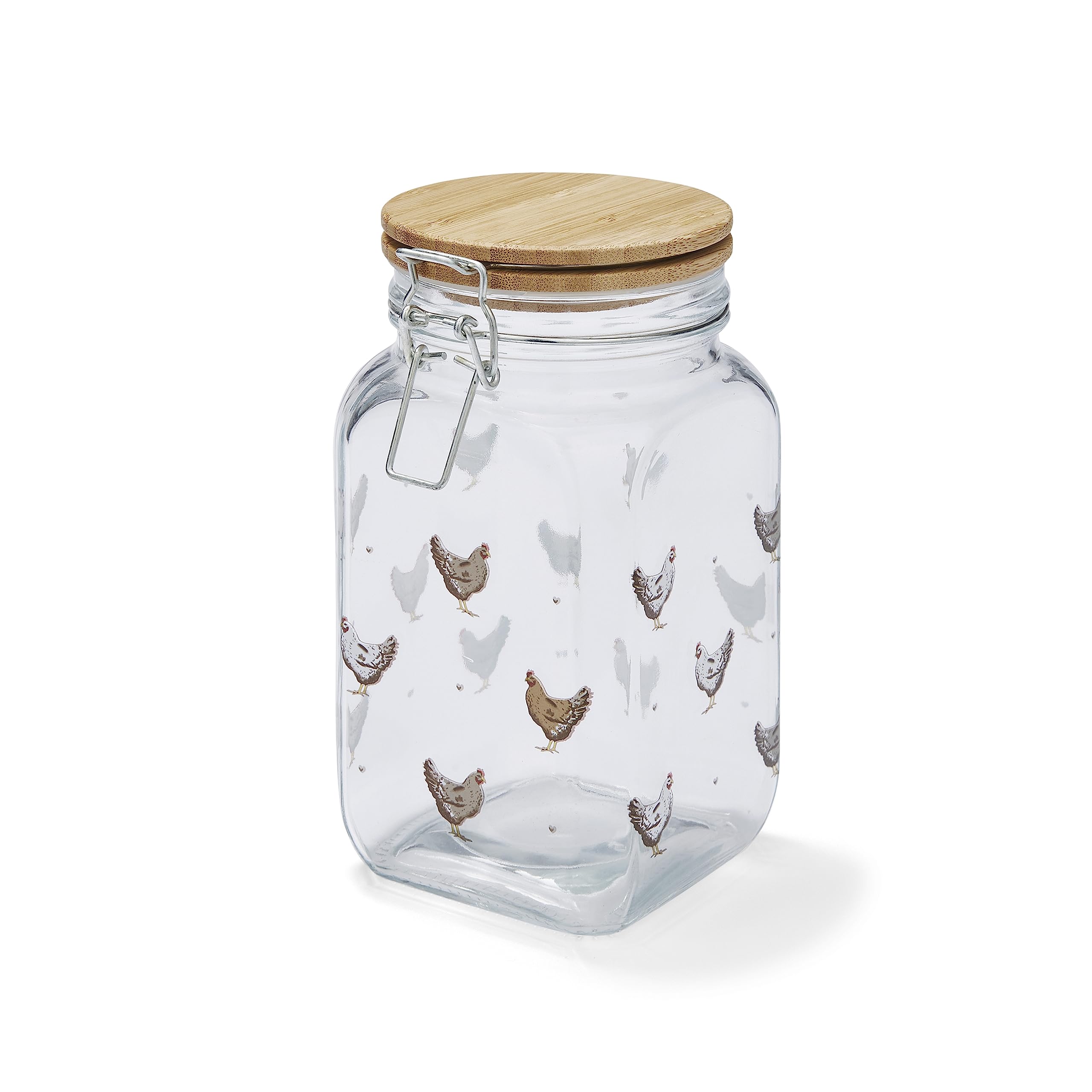 Cooksmart British Designed Glass Storage Jars With Clip Lid | Glass Storage Jars For Kitchen With Modern Designs | Spaghetti Storage Jar or Pasta Containers - Farmers Kitchen