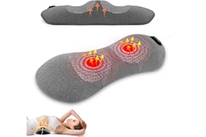 USUIE 3-in-1 Electric Lumbar Support Pillow with Heat & Massage, Ergonomic Memory Foam Lower Back Massager for Pain Relief Deep Tissue, Smart Air Lift Technology, Ideal for Car/Bed/Sleeping/Office Chair