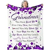 Lavua Gifts for Grandma - Grandma Birthday Gifts from Grandkids - Grandmas Blanket from Granddaughter & Grandson - Grandmother Gift for Mothers Day - to My Grandmas Blanket 50" x 60"