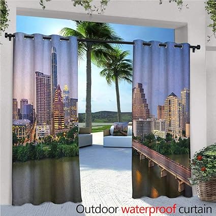 Amazon Com Familytaste Modern Outdoor Blackout Curtains Austin