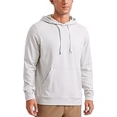 CRZ YOGA Cloud Jersey Pullover Hoodies for Men - Casual Workout Long Sleeve Basic Hooded Sweatshirts with Pocket