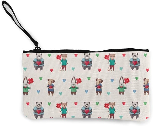 Amazon 大容量キャラクター小銭入れ 持ち運び便利 小物入れ キャンバス ウォレット ポーチ ペンケース おしゃれ 財布 かわいい ギフト キュート 財布