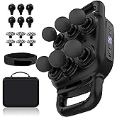UFFAE Six Head Massage Gun, 50 Intensity Levels & 9 Massage Modes, Equipped with 3 Different Massage Heads, Massage Gun with Adjustable Belt Ideal Gifts for Women, Men, Mom, and Dad
