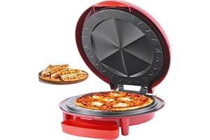Vivicreate 10-inch 6-Wedge Electric Quesadilla Maker with Extra Stuffing Latch, Red