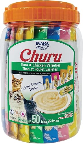Inaba Churu golosinas cremosas para gatos, puré para lamer, sin — Golosinas
