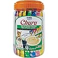 INABA Churu Cat Treats, Grain-Free, Lickable, Squeezable Creamy Purée Cat Treat/Topper with Vitamin E & Taurine, 0.5 Ounces E