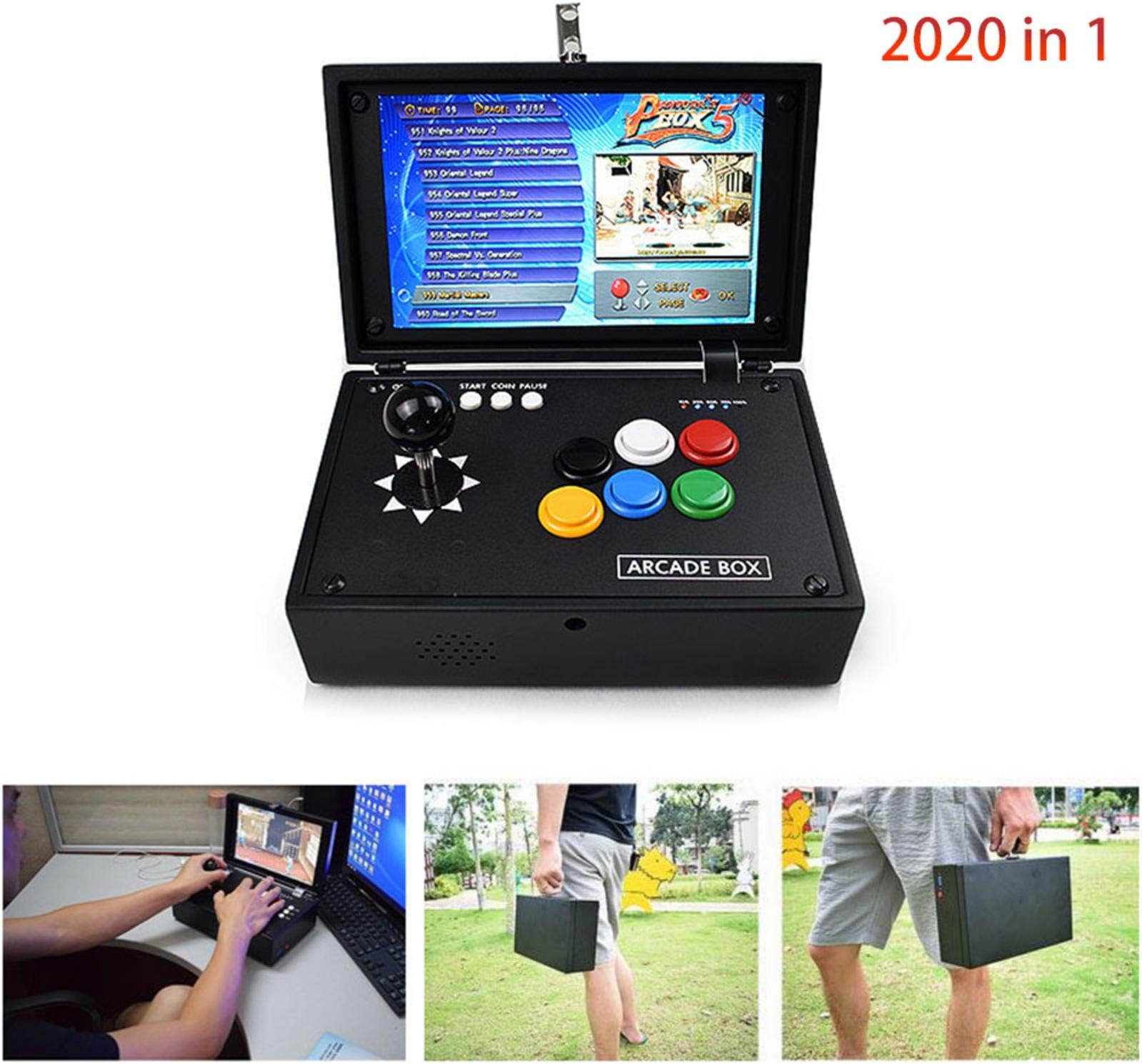 Molie Portable 10 Inch 3D 2020 in 1 Pandora's Box Jamma HDMI Retro Video Games Arcade Game Console Light Arcade Machine Joystick