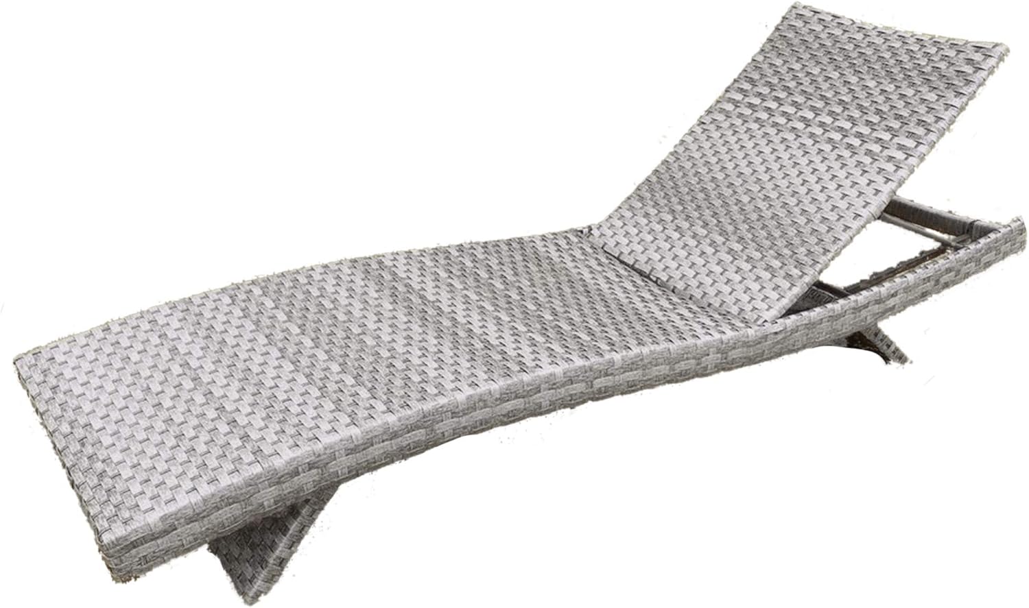 78.5" Gray Elegant Adjustable Back Comfortable Lounge Chair