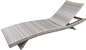 78.5" Gray Elegant Adjustable Back Comfortable Lounge Chair